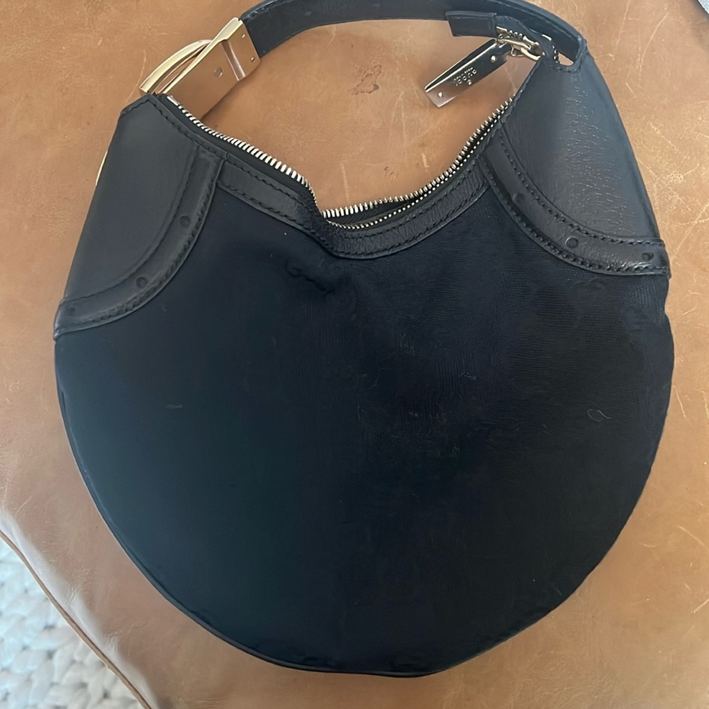 Vintage Gucci black baguette bag